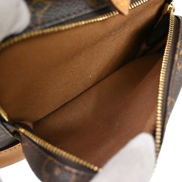 LOUIS VUITTON Montsouris MM Backpack Bag Monogram Leather Brown - Picture 10 of 16